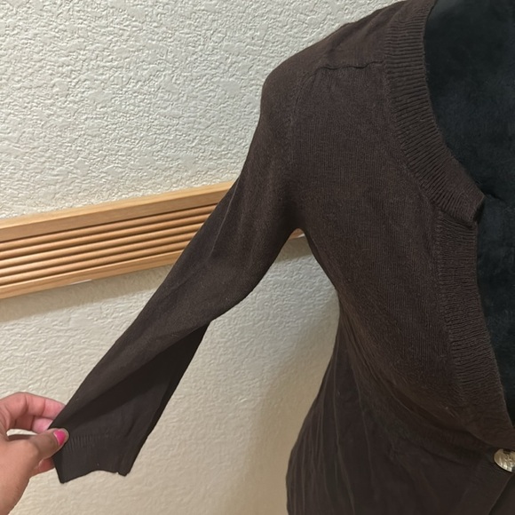 Banana Republic small brown button down cardigan - Picture 4 of 8